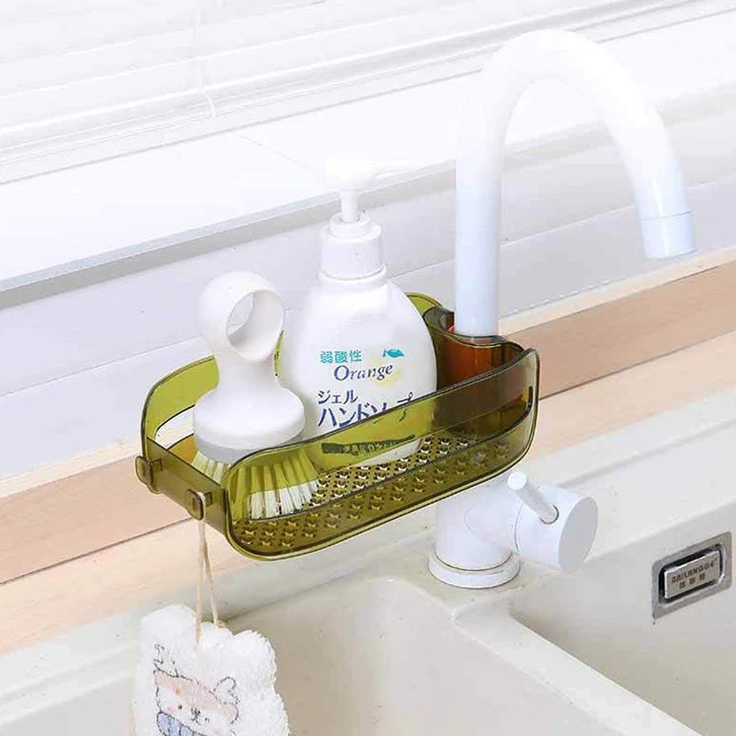 7073 Plastic Faucet Drain Basket Shelf - Drain Basket for Sink, Multipurpose Drain Basket Sink-Strainer Hangs on Faucet for All Sinks. DeoDap 7073 Plastic Faucet Drain Basket Shelf - Drain Basket for Sink, Multipurpose Drain Basket Sink-Strainer Hangs on Faucet for All Sinks. DeoDap